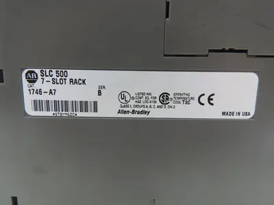 Allen Bradley SLC500 7 Slot Modular Chassis With 3 Card Slot Fillers Ser.B