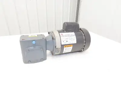 US Motors T34C2JCR Gearmotor .75Hp 115/230V 1PH 60:1 Reducer 29rpm F718-60-B5-6