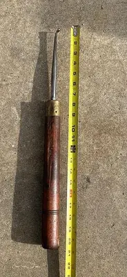 Metal Ball Tipped Hook Spinning Tool ~ 21" Length 5/16 Ball Tip ~ (5804)