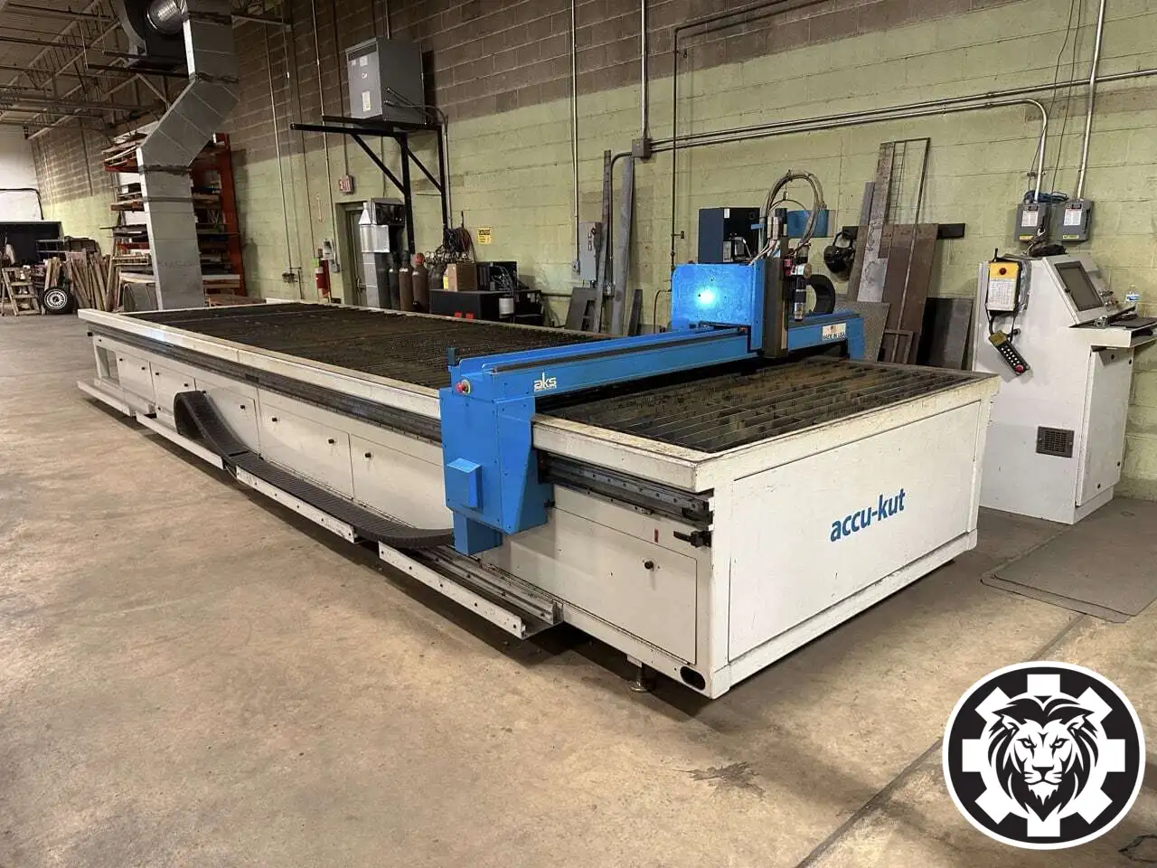 6’ x 24’ With Extension Rails AKS P0624-585 Accu-Kut CNC Plasma Table – HPR260XD, 2016