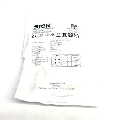 New | in-Stock SICK Inductive Safety Switch Sensor, 4mm Range, Flush, 1091944 Proximity Sensors Michigan US | Maverick Industrial Sales #1402505