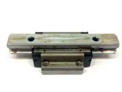 USED THK LINEAR GUIDE RAIL BEARING BLOCK W/ 100MM RAIL