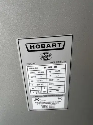 Used HOBART HL600 Planetary Mixers Florida US | BAM Discount Restaurant Equipment #1263855