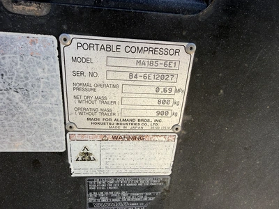 Used _UNKNOWN_ _UNKNOWN_ Air Compressors, Portable Texas US | Miedema Asset Management Group #1312603