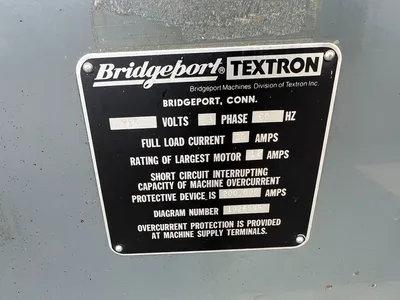USED BRIDGEPORT SERIES II 4 HP VERTICAL MILL