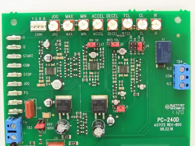 Baldor A57172 REV-B05 PC-240D DC Motor Speed Control PCB Circuit Board