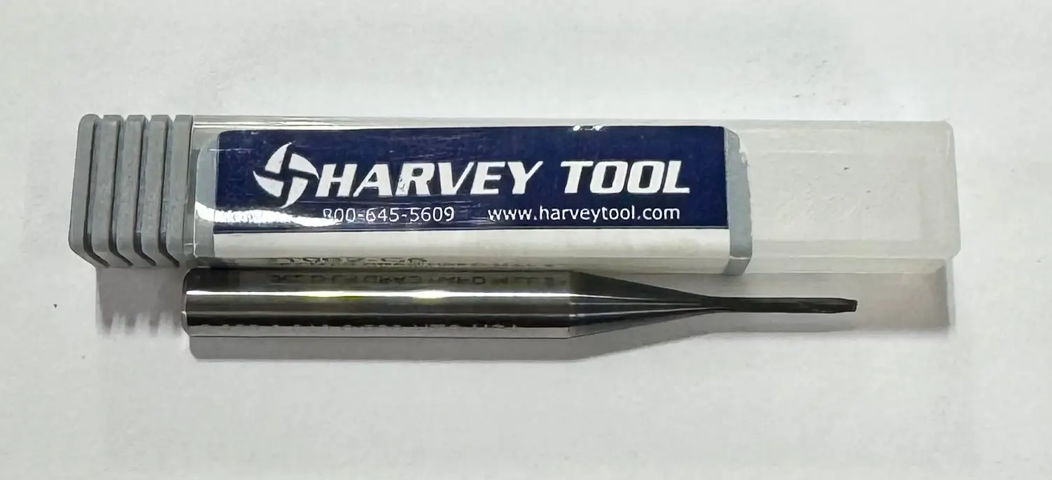 Harvey Tool 1/16" Carbide End Mill 8xD Long Reach .010" Radius AlTiN NANO Coating