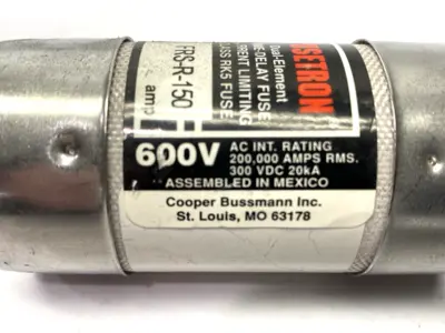 USED COOPER BUSSMANN TIME-DELAY FUSE CLASS RK5 600V 150A LOT OF 2