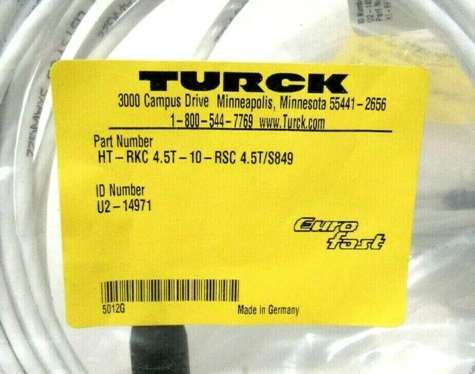 NEW TURCK HT-RKC 4.5T-10-RSC 4.5T /S849 CORDSET HTRKC45T10RSC45TS849