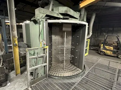 36" X 72" GOFF MODEL #3672D SPINNER HANGER SHOT BLAST CLEANING SYSTEM