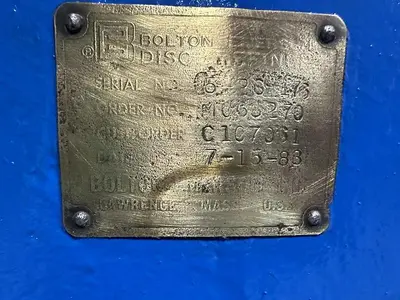 USED BOLTON EMERSON REFINER