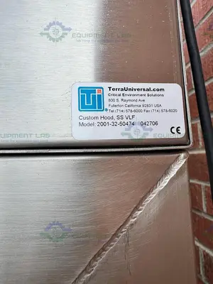 Used TERRA UNIVERSAL 2001-32-50474 STAINLESS STEEL LAMINAR FLOW HOOD 74" Fume Hoods California US | Equipment Lab #1399317
