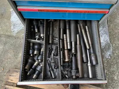 USED MILLING MATERIAL/ FREESMATERIAAL / MAHLGERÄTE APART OR WHOLE CABINET/ NEW NEW NEW