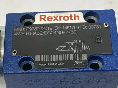 R978022019 | Bosch Rexroth  Directional Spool Valve 4WE 6 HA62/EG24N9K4/62 - New Other