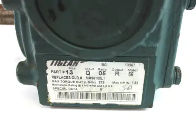Used RELIANCE ELECTRIC / DODGE TIGEAR P56X1337G Speed Reducers Kentucky US | Industrial Parts R Us Inc. #357632