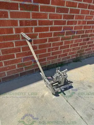 USED WILDEN HT 68004 STAINLESS STEEL DOUBLE DIAPHRAGM PUMP W/ CART