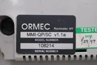 ORMEC QUICK PANEL MMI-QP/5C / MMIQP5C STOCK H1725