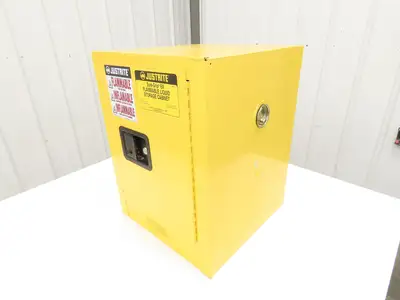 Justrite 890400 Sure-Grip EX 4 Gallon Capacity Yellow Flammable Cabinet