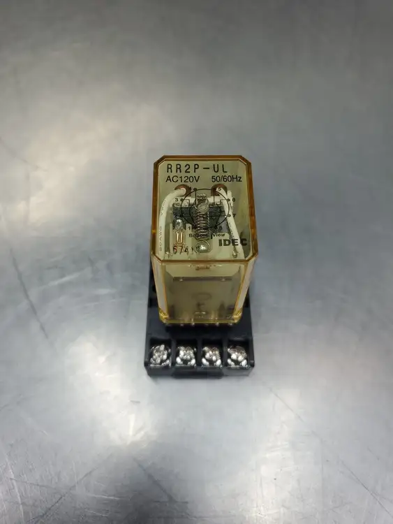 Used IDEC RR2P-UL 120VAC Relay Module w/Idec SR2P-06 Base Relays & Switches | Palmetto Automation #1150733
