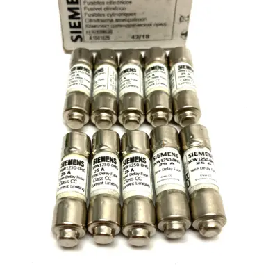 USED SIEMENS SENTRON CYLINDRICAL FUSE, SLOW-BLOW, 25A