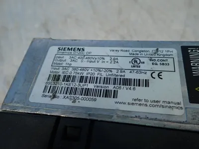 USED SIEMENS 6SL32101KE123UP1