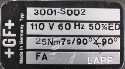 NEW GEORG FISCHER 3001-S002 ACTUATOR 3001S002