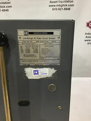 Square D DS-416 Low Voltage AC Power Circuit Breaker 1600 Amp