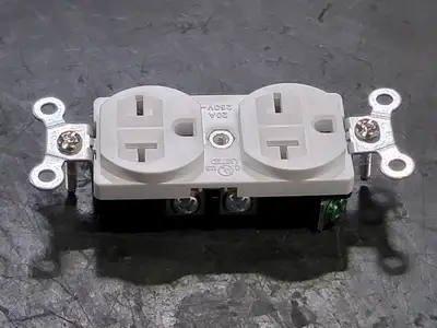 20A 250V Duplex Receptacle White (Box of 77)