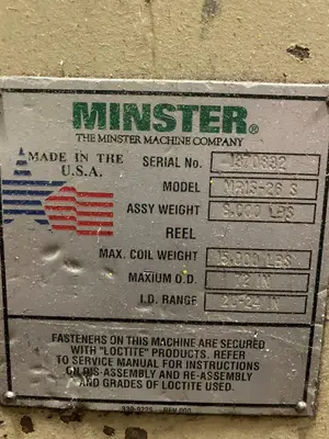 MINSTER MR15-26S / MSH30-26-7 / MEF5-26 Coil Feed Lines | PressTrader Limited (11)