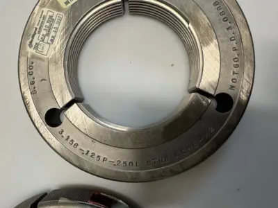 3.156 -.125P-.250L STUB ACME-M2 GO & NO GO Thread Ring Gage P.D. 3.1110 & 3.0898
