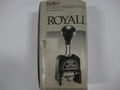 USED BATES ROYALL AUTOMATIC NUMBERING MACHINE RNM6-7