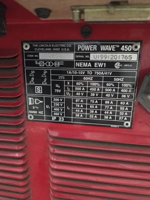 Lincoln Power Wave 450 Welder
