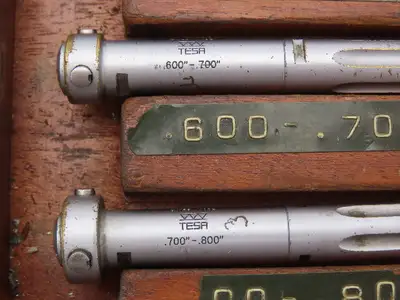 Tesa Brown & Sharpe Intrimik Holemic 3pt Micrometer Bore Gage .5"-.8"  Set of 3