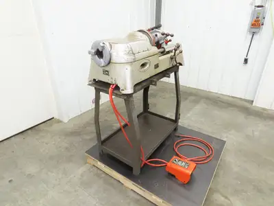 Ridgid 535 Pipe Bolt Threader Machine 120VAC Die Head Cutter Reamer 33" Stand