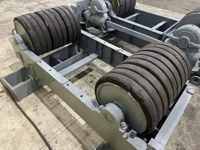 120 TON (240,000 LBS) RANSOME PANDJIRIS POWERED TANK TURNING ROLLS, POWER & IDLER: STOCK #23142