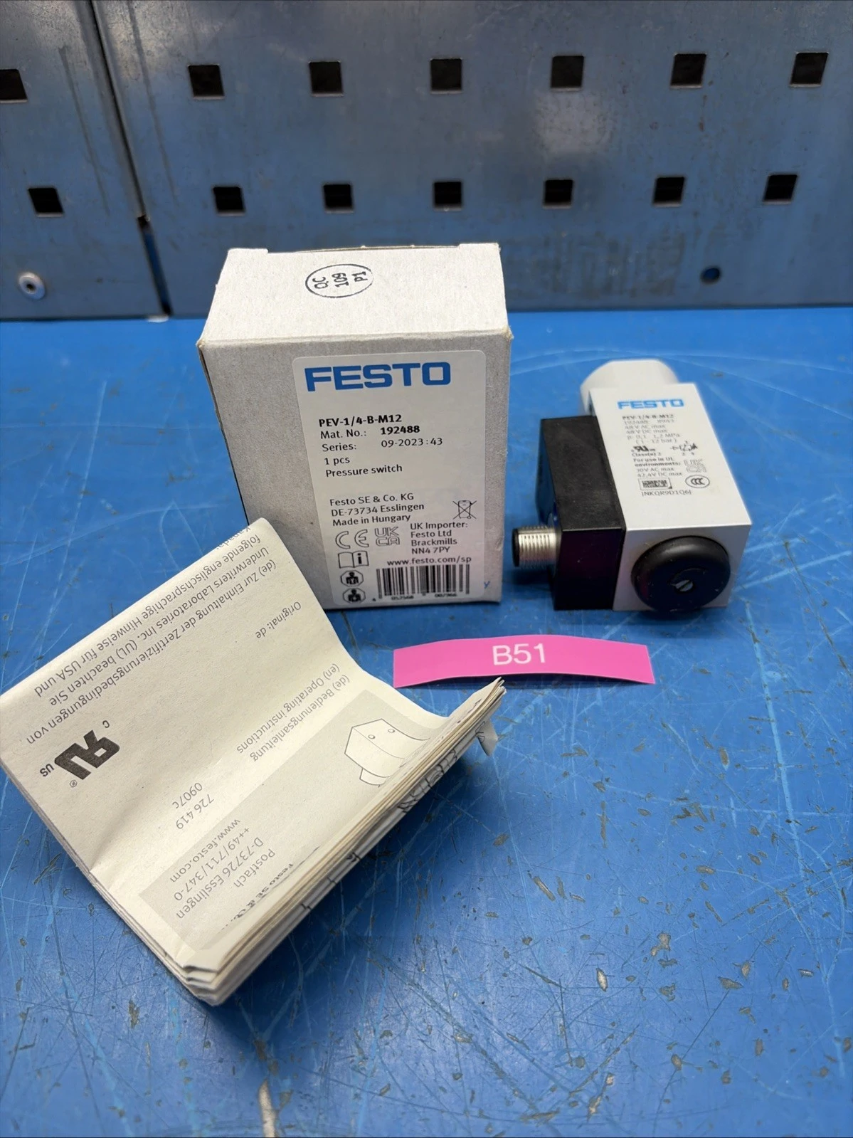 NEW Festo PEV 1/4-B-M12