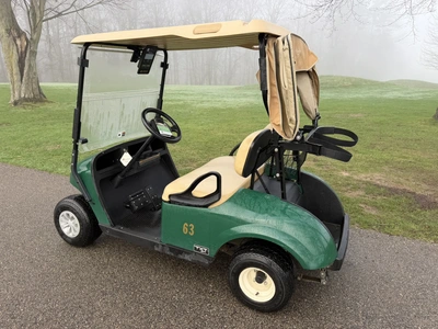 (1) 2019 E-Z-Go EFI golf cart with a Kawasaki gas engine, model 657061G01, includes canopy, fold-dow...