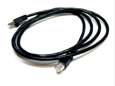 USED TRIPP LITE SHIELDED ETHERNET PATCH CABLE 6' BLACK RJ45 M/M LOT OF 2
