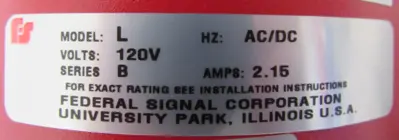 NEW FEDERAL SIGNAL L-120 UNIVERSAL SIRON 120VAC MODEL L