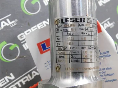 Leser 4394.2892 Compact Performance Safety Valve NPT 1/2" Flow Area 78.5 mm² New