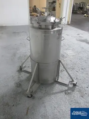 USED HyClone 200 Liter Conecraft Receiver Tank, 304 S/S, 8#