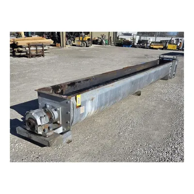 Used 18" X 20' L Thomas Conveyor Holo Flite Thermal Screw Auger Processor Dryer