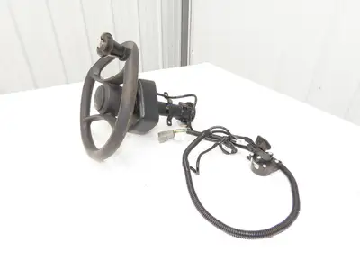 Hyster 8808585 Forklift Steering Wheel & Bracket Assembly Removed From E100XN