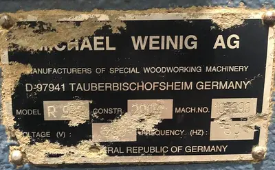 USED WEINIG RONDAMAT 950 PROFILE GRINDER