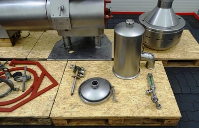 Alfa-Laval MRPX 214 TGV-74T warm milk separator, 316SS.