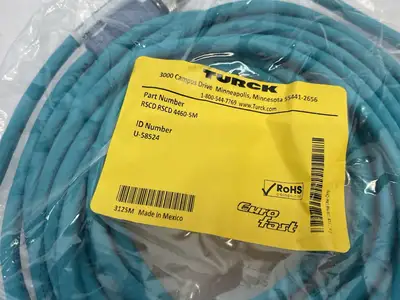 New | in-Stock Turck Eurofast Double Ended Ethernet Connection Cable U-58524 Cable & Wire Michigan US | Maverick Industrial Sales #1392993