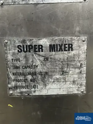 USED Kawata 1,000 Liter Kawata High Intensity Mixer, Model SMV-1000, 170KW