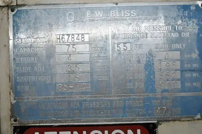 USED 1974 BLISS C-75