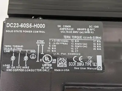 USED WATLOW DIN-A-MITE SOLID STATE POWER CONTROL