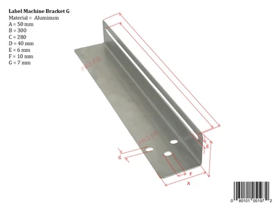 USED PRO-FILL INC LABEL MACHINE BRACKET G